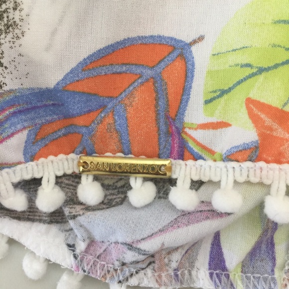 San Lorenzo Bikinis NWT Crop Top Lace Up Back Sz M - Picture 3 of 8